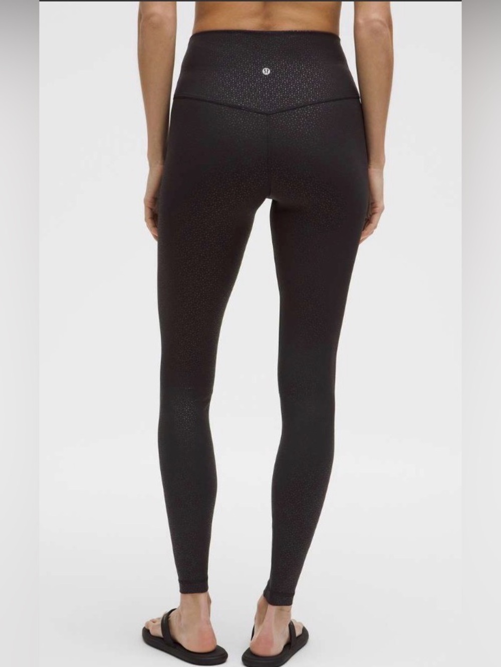 NWOT New Lululemon Align High-Rise Pant 28" Lace Dot Emboss Black